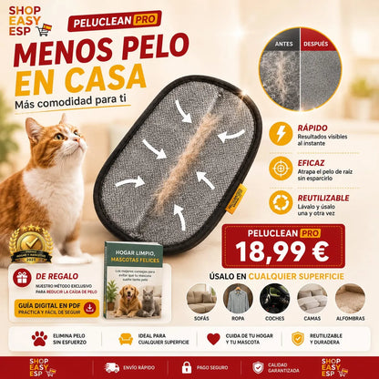 PeluClean™ Pro - Manopla Profesional Quita pelos De Toda Superficie 🐾