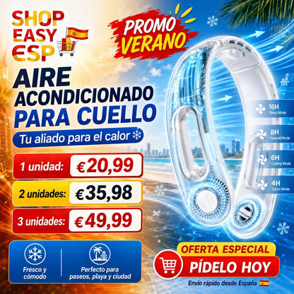 Aire Acondicionado Para Cuello 360° - ¡Que no te dé el sol de justicia este verano!